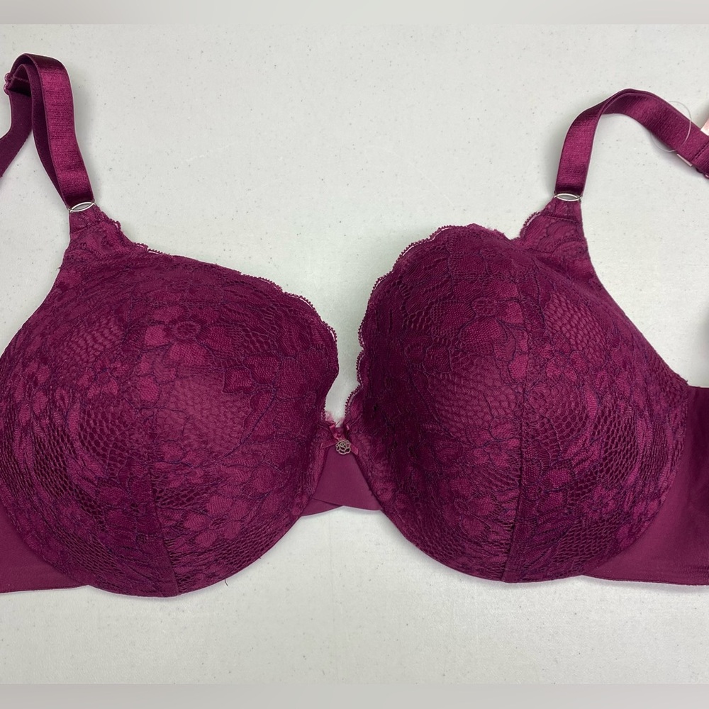 NWT LVR  BURGUNDY Sleekback Lightly Lined Underwire, 40C *P1102